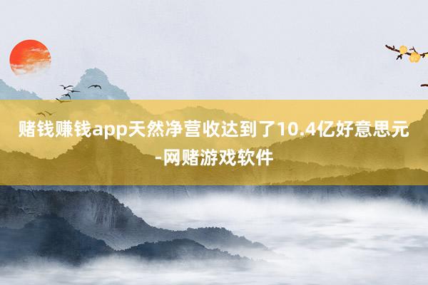 赌钱赚钱app天然净营收达到了10.4亿好意思元-网赌游戏软件