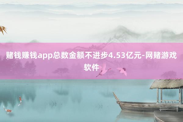 赌钱赚钱app总数金额不进步4.53亿元-网赌游戏软件