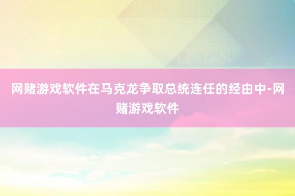 网赌游戏软件在马克龙争取总统连任的经由中-网赌游戏软件
