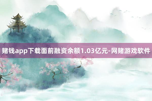 赌钱app下载面前融资余额1.03亿元-网赌游戏软件