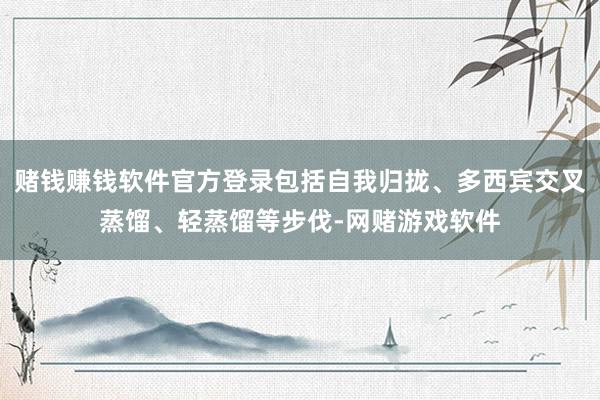 赌钱赚钱软件官方登录包括自我归拢、多西宾交叉蒸馏、轻蒸馏等步伐-网赌游戏软件