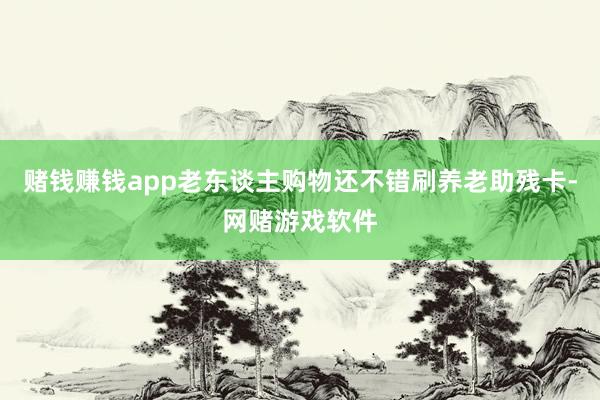 赌钱赚钱app老东谈主购物还不错刷养老助残卡-网赌游戏软件